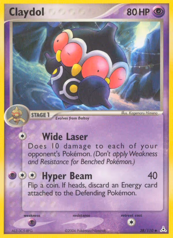 Claydol 38/110 Pokemon card