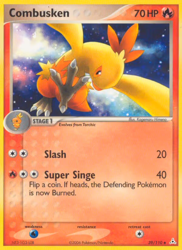 Combusken 39/110 Pokemon card
