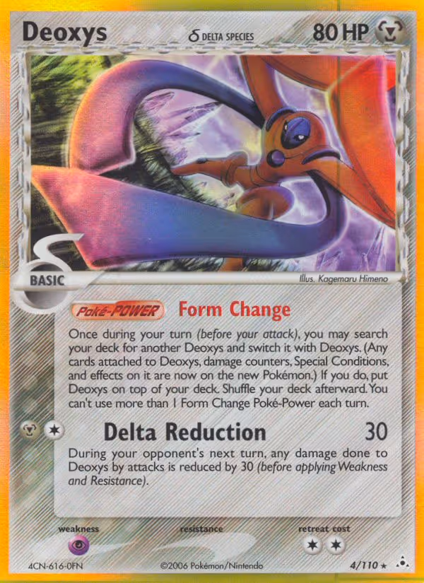 Deoxys δ 4/110 Pokemon card