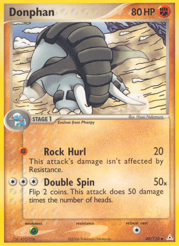 Donphan 40/110 Pokemon card