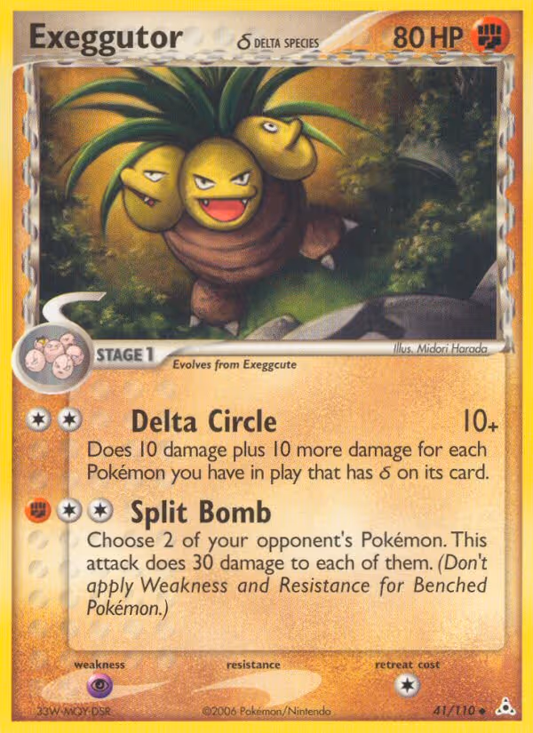 Exeggutor δ 41/110 Pokemon card