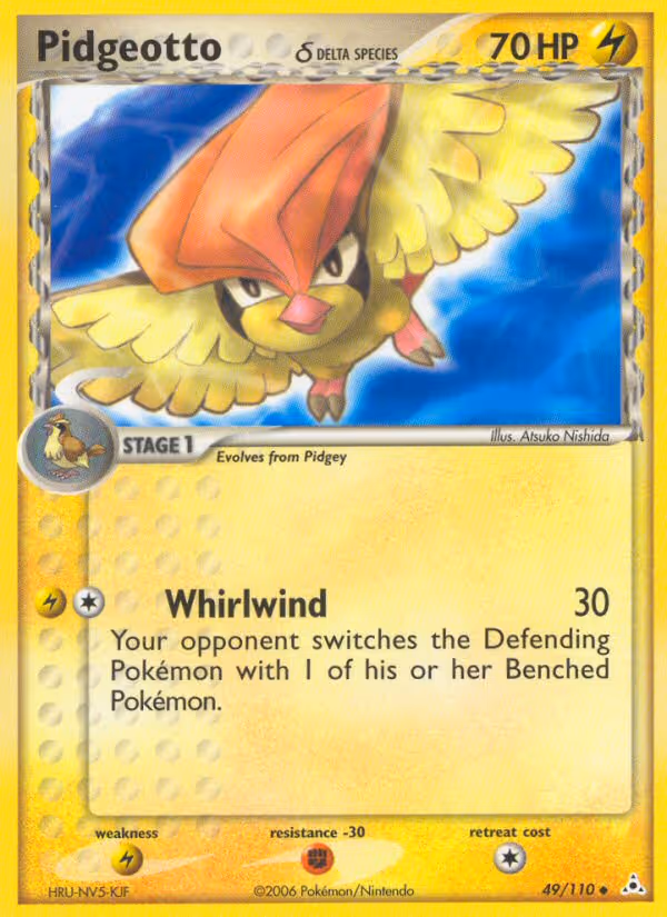 Pidgeotto δ 49/110 Pokemon card