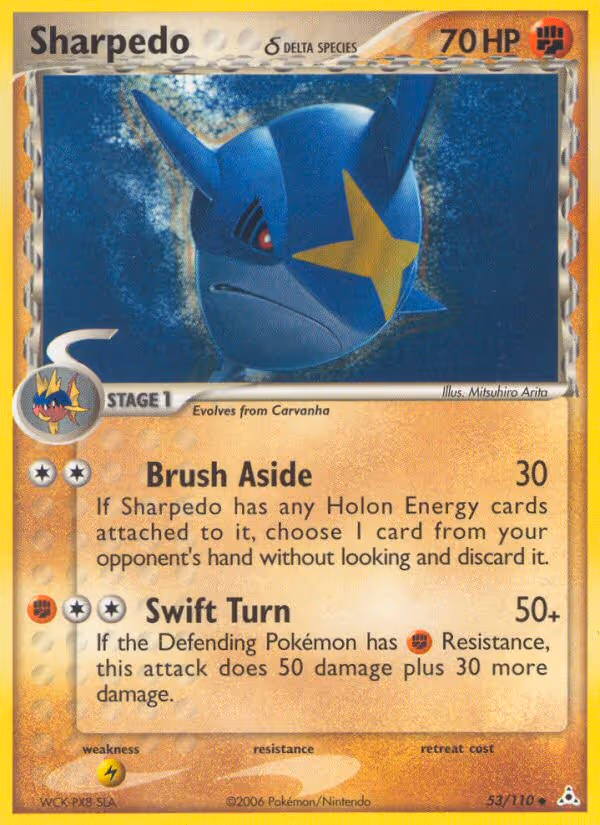Sharpedo δ 53/110 Pokemon card