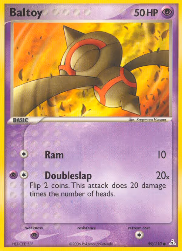 Baltoy 59/110 Pokemon card