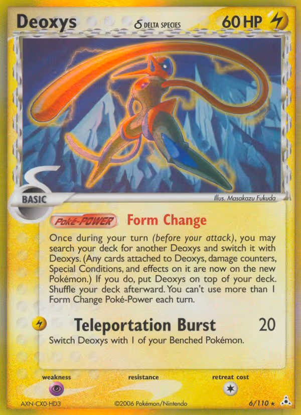 Deoxys δ 6/110 Pokemon card