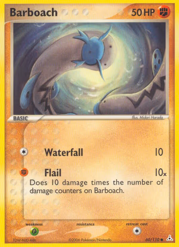 Barboach 60/110 Pokemon card