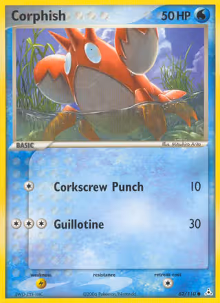 Corphish 62/110 Pokemon card
