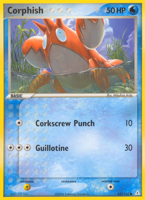 Corphish 62/110 Pokemon card