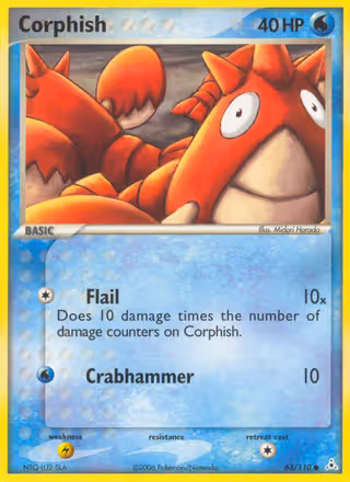 Corphish 63/110 Pokemon card