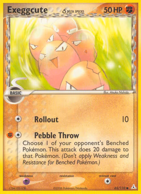 Exeggcute δ 65/110 Pokemon card