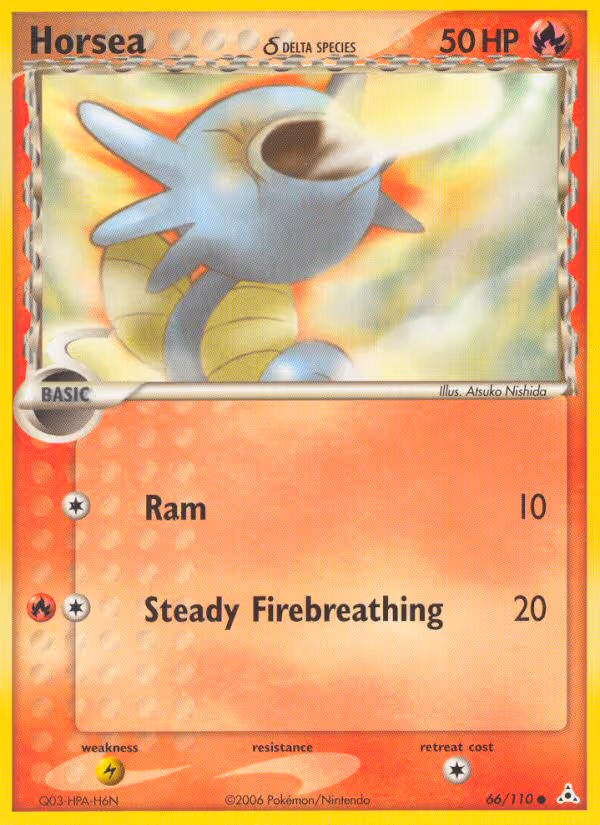 Horsea δ 66/110 Pokemon card