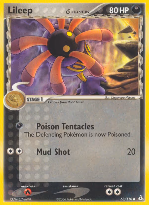Lileep δ 68/110 Pokemon card