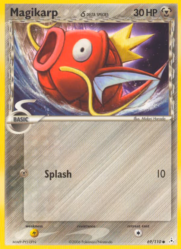 Magikarp δ 69/110 Pokemon card