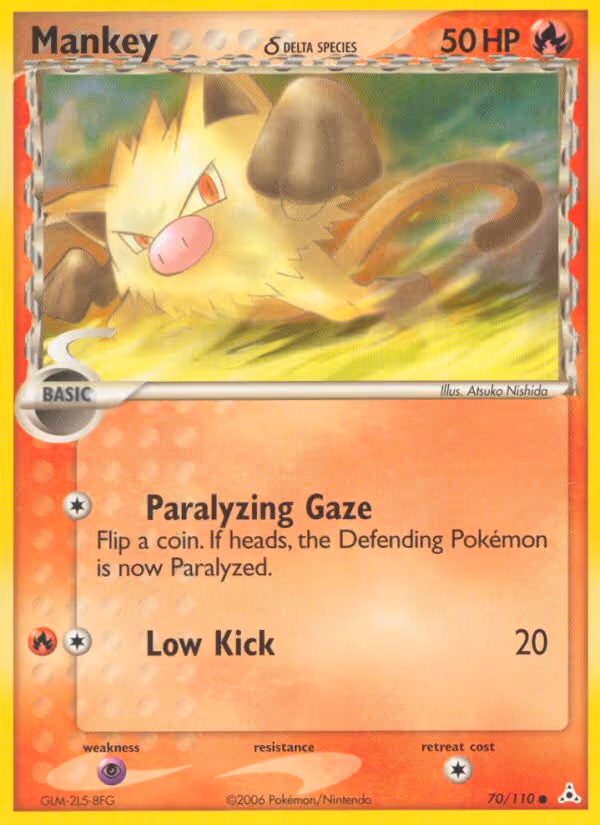 Mankey δ 70/110 Pokemon card