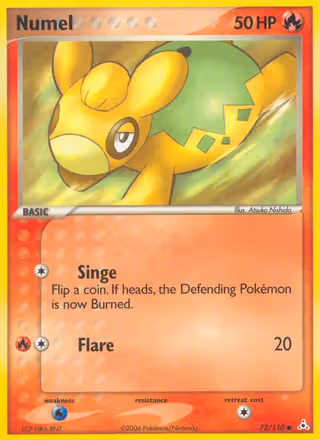 Numel 72/110 Pokemon card