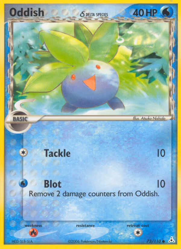 Oddish δ 73/110 Pokemon card