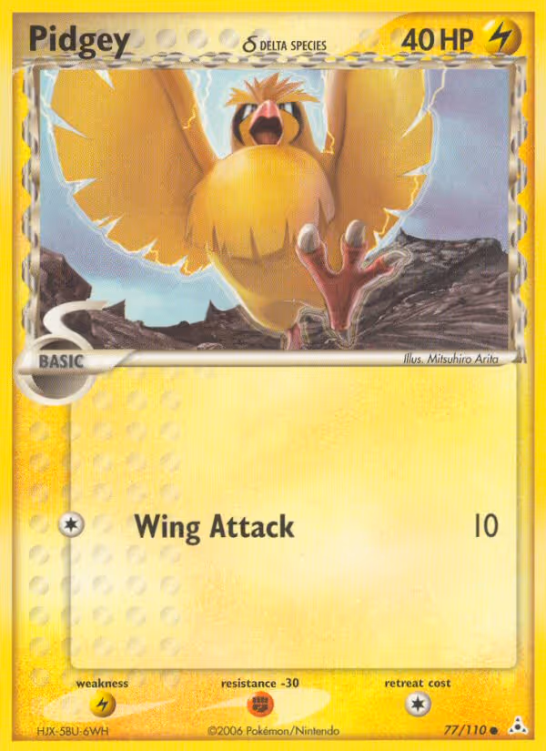 Pidgey δ 77/110 Pokemon card