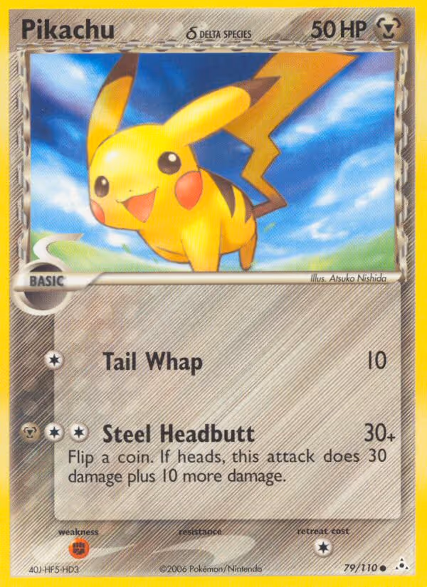 Pikachu δ 79/110 Pokemon card