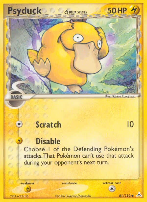 Psyduck δ 81/110 Pokemon card