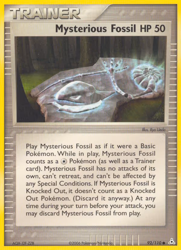 Mysterious Fossil 92/110 Pokemon card