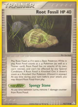 Root Fossil 93/110 Pokemon card