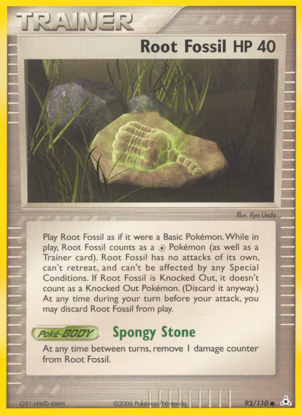Root Fossil 93/110 Pokemon card