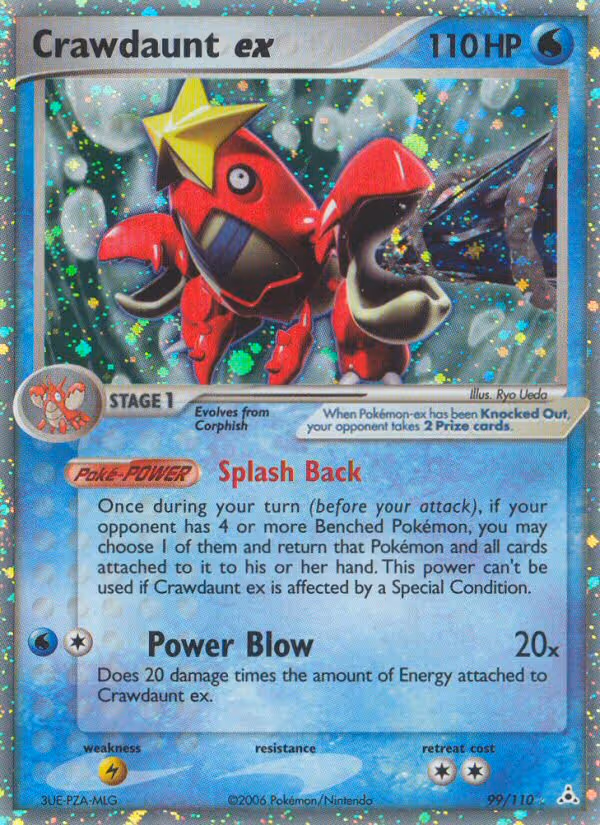 Crawdaunt ex 99/110 Pokemon card