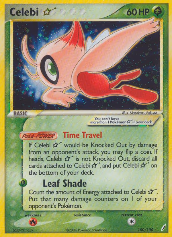 Celebi Star 100/100 Pokemon card
