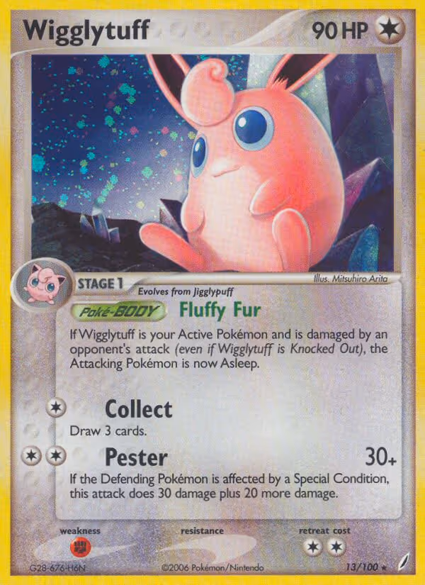 Wigglytuff 13/100 Pokemon card
