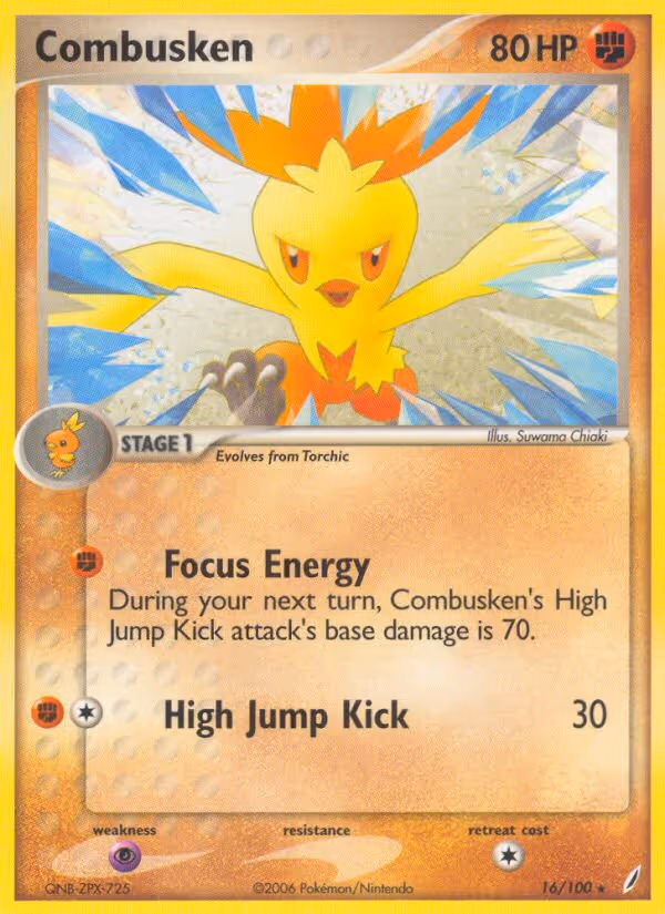 Combusken 16/100 Pokemon card