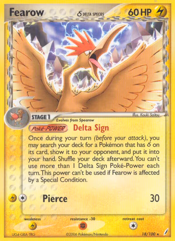 Fearow δ 18/100 Pokemon card