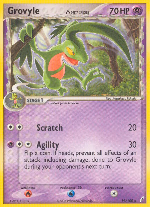 Grovyle δ 19/100 Pokemon card