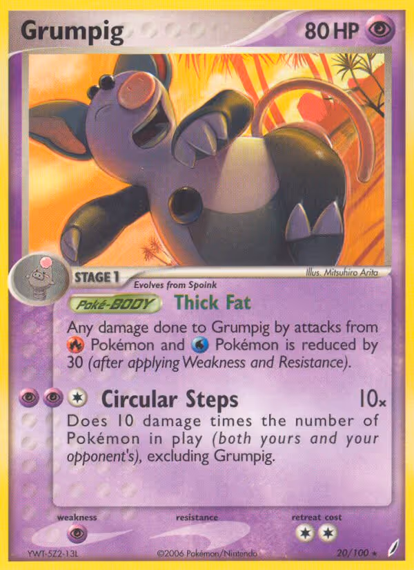Grumpig 20/100 Pokemon card