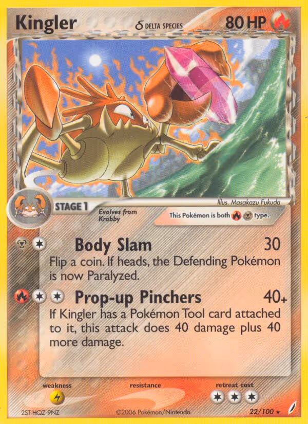 Kingler δ 22/100 Pokemon card