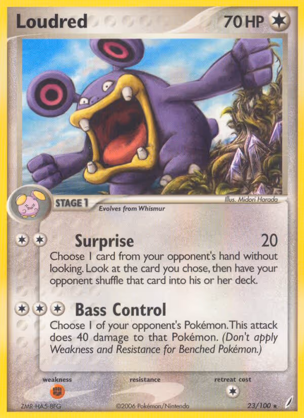 Loudred 23/100 Pokemon card