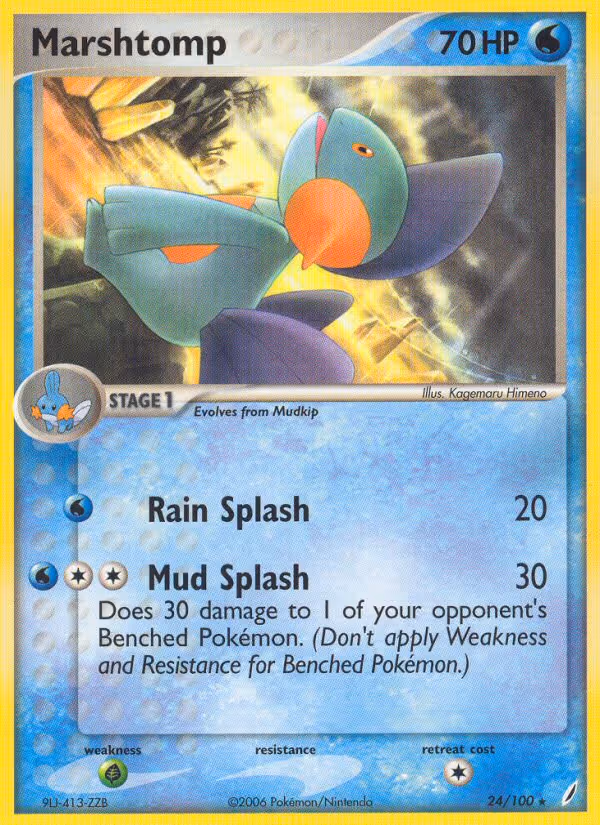Marshtomp 24/100 Pokemon card