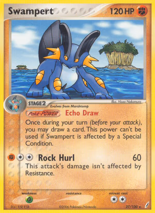Swampert 27/100 Pokemon card