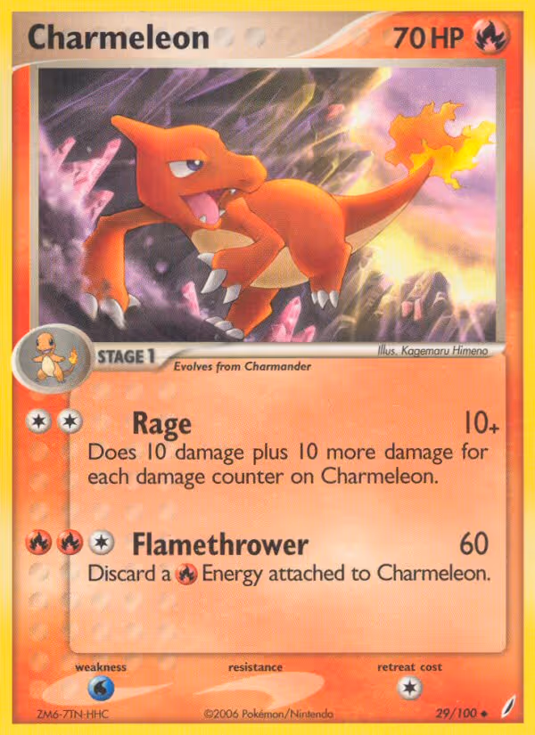 Charmeleon 29/100 Pokemon card