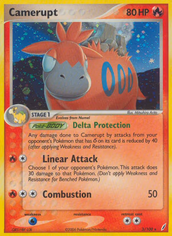 Camerupt 3/100 Pokemon card