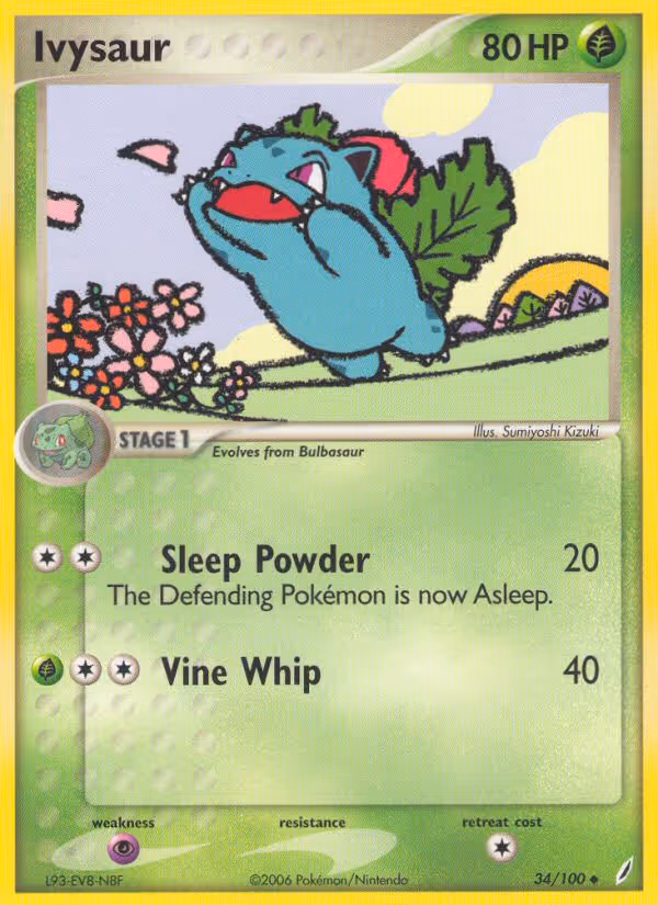 Ivysaur 34/100 Pokemon card