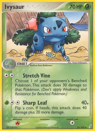 Ivysaur 35/100 Pokemon card