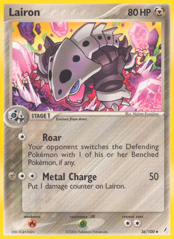 Lairon 36/100 Pokemon card