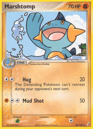 Marshtomp 38/100 Pokemon card