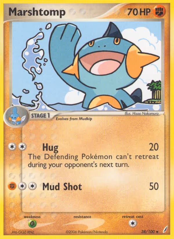 Marshtomp 38/100 Pokemon card