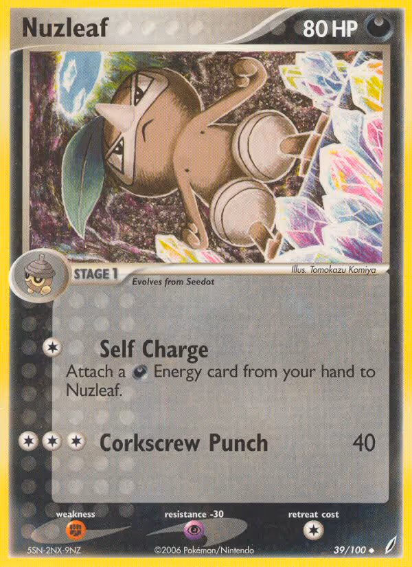 Nuzleaf 39/100 Pokemon card
