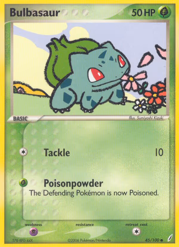 Bulbasaur 45/100 Pokemon card