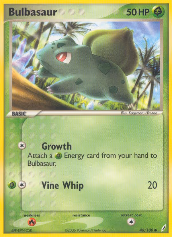Bulbasaur 46/100 Pokemon card