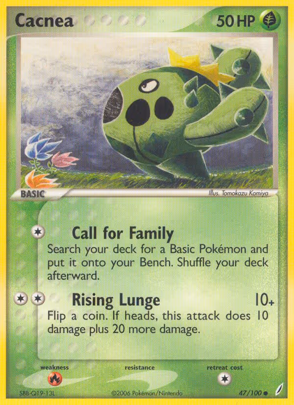 Cacnea 47/100 Pokemon card