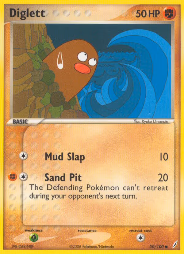 Diglett 50/100 Pokemon card