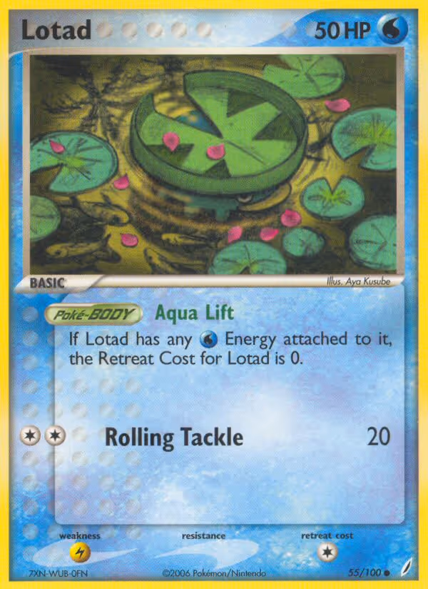 Lotad 55/100 Pokemon card